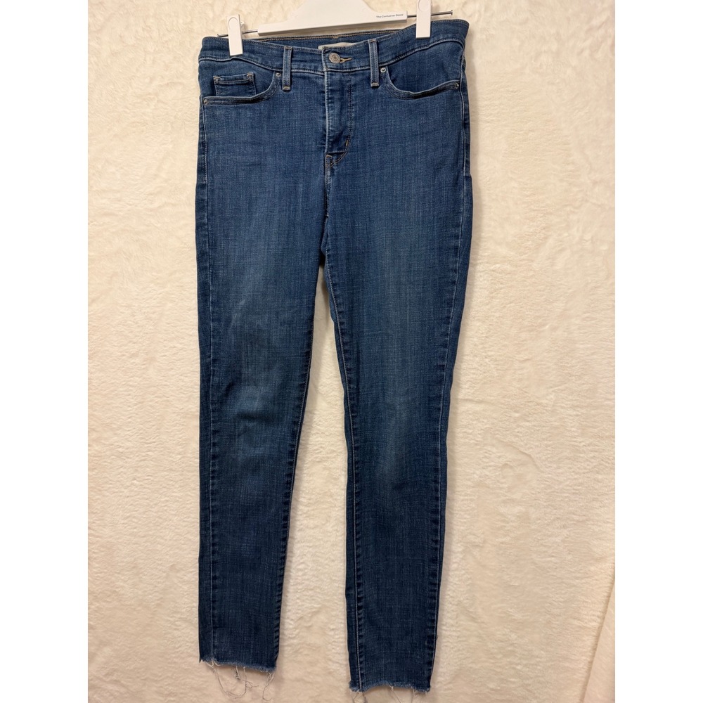 Levis‎ 311 Shaping Skinny Jeans Womens 29 Medium Wash Blue Raw Hem 19626-0471